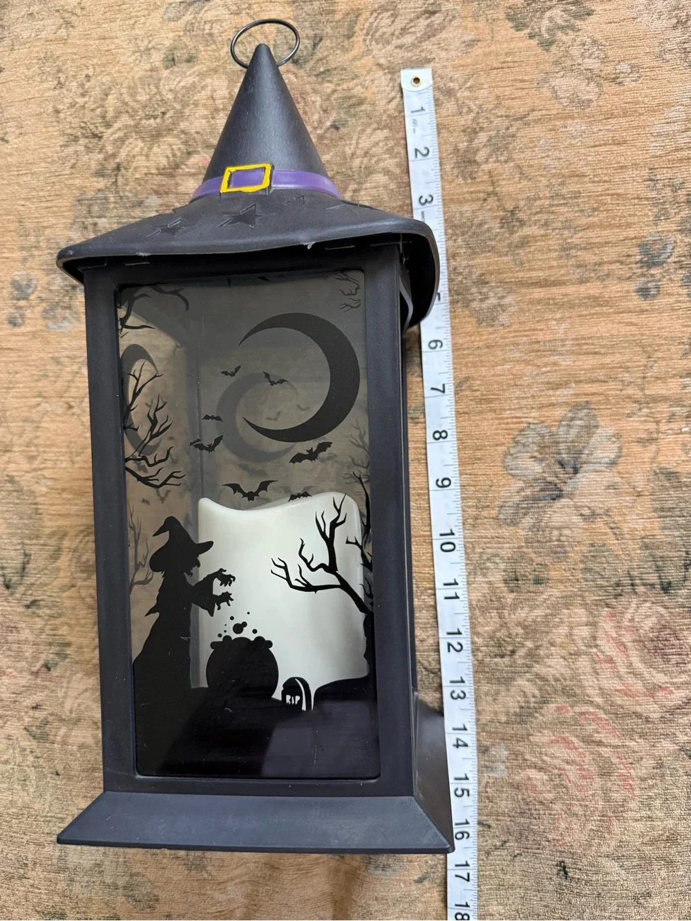Halloween Witch Lantern w/fake flickering light from Witch’s Estate Sale